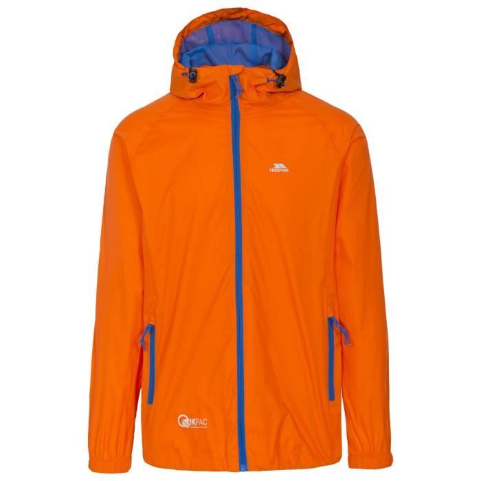 Trespass - Veste imperméable QIKPAC - Unisexe (Orange)