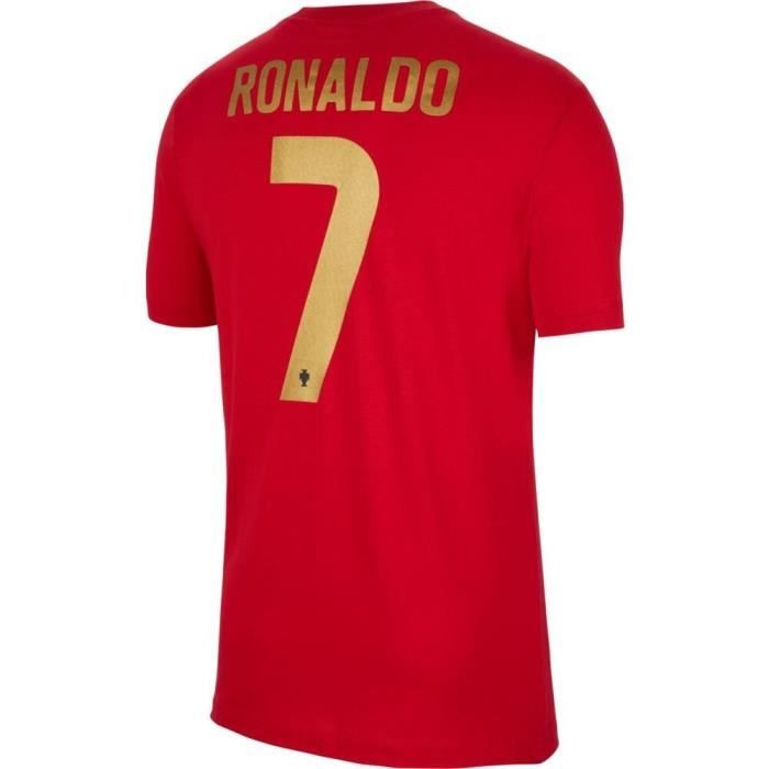 T-Shirt Officiel Homme Nike Football Equipe Du Portugal Flocage Ronaldo Numéro 7