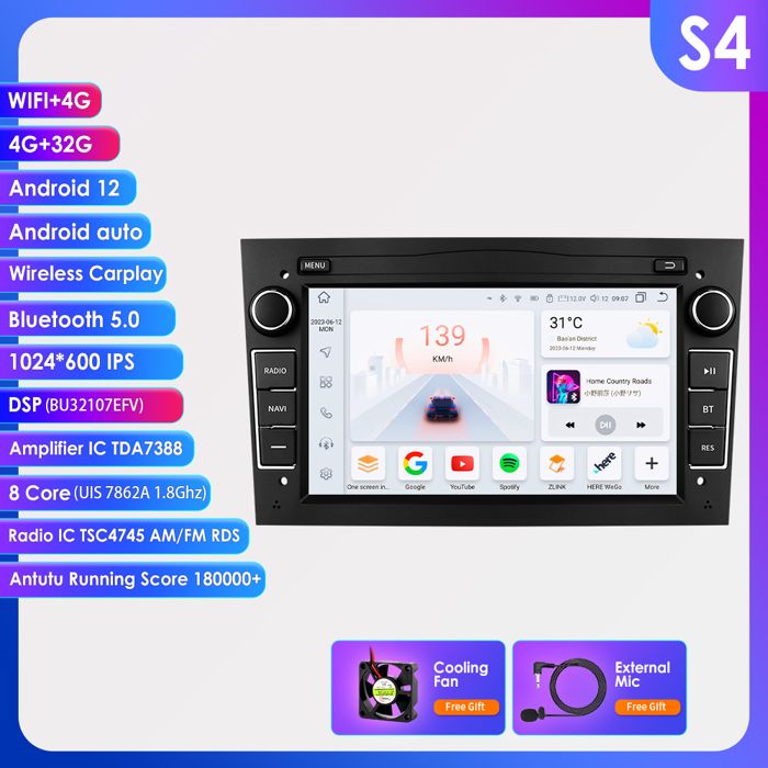 Android GPS 2 Din pour Opel 7 Pouces Autoradio avec Sat Nav Stéréo Voiture Bluetooth Double DIN Radio Caméra de Recul Radio FM USB C