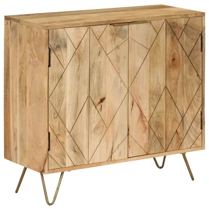 Economique Haute qualité Buffet Bois de manguier massif 80 x 30 x 75 cm