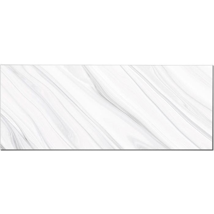 Panorama Crédence Adhésive Cuisine Marbre Blanc 40x200 cm - Crédence Adhésive pour Cuisine - Protege Mur Cuisine
