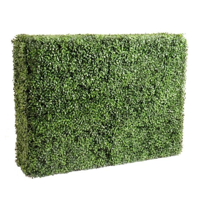 Plante artificielle haute gamme Spécial extérieur - Buis artificiel HAIE - Dim : 80 x 35 x 108 cm