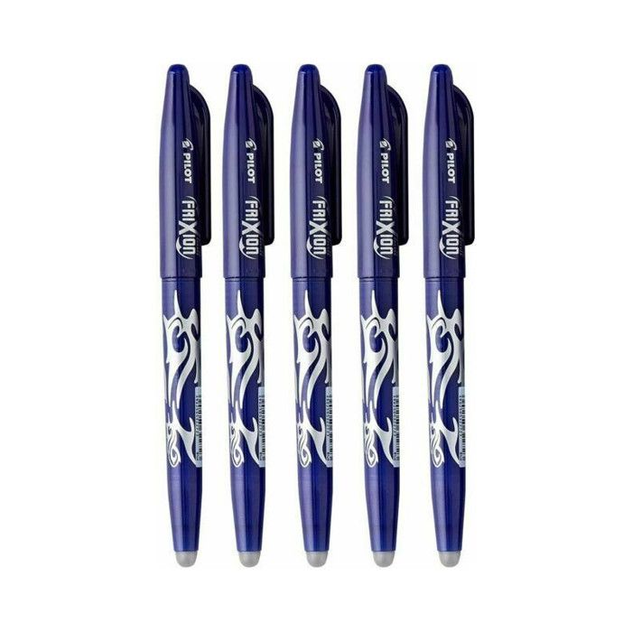 Lot de 5 stylos FriXion Ball pointe moyenne 0.7mm bleu Pilot