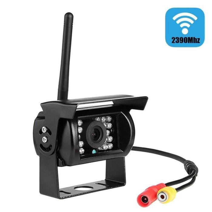 Podofo Caméra Vue Arrière de Véhicule Sans Fil Caméra de Recul Caméra de Sauvegarde 2390 Mhz(Pas de Lignes de Guidage)