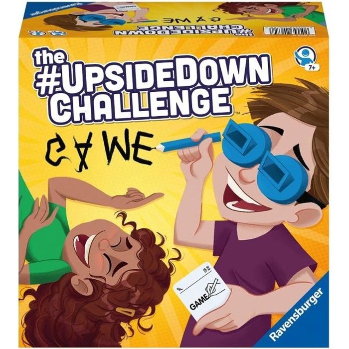 Upside Down Challenge - Ravensburger - Jeu d'ambiance - Défis et Actions - Avec lunettes à vision inversée - 2 à 6 joueurs dès 7 ans