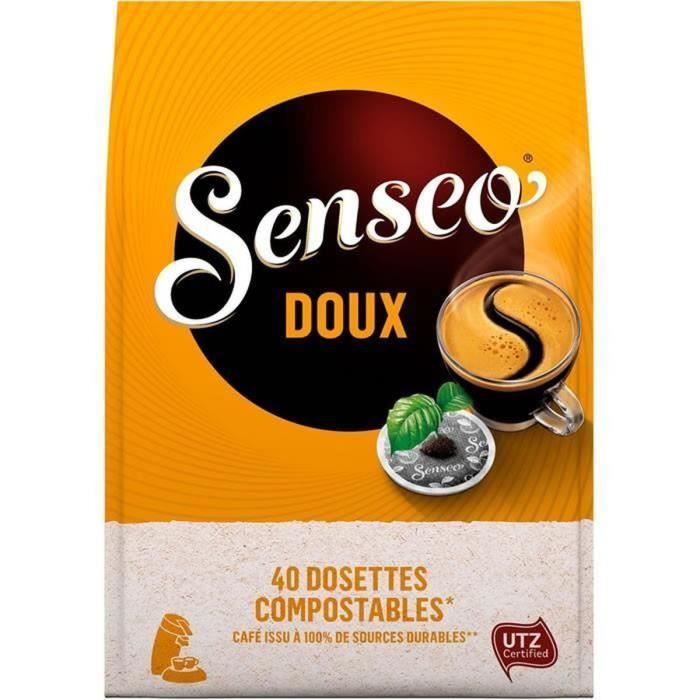 SENSEO - Doux Café dosettes Compatibles Senseo - paquet de 40 dosettes - 277 g