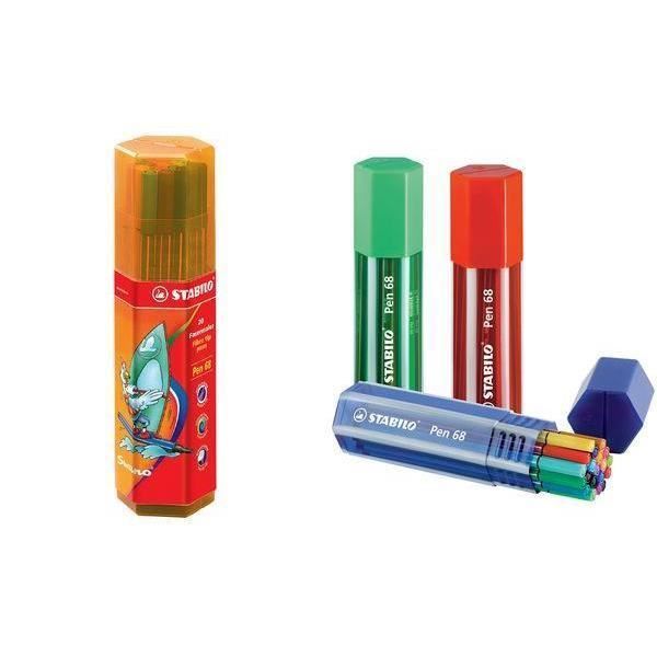 Stylos feutres Pen 68, Big Pen Box de 20 stylos.