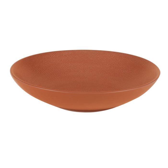 Grande assiette creuse Vesuvio terra 25 cm (lot de 6) - Table Passion Orange
