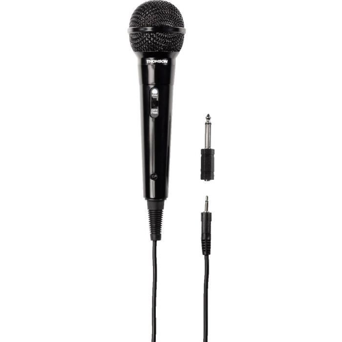 THOMSON M135 Micro dynamique Karaoké - Jack 3,5 mm - Noir