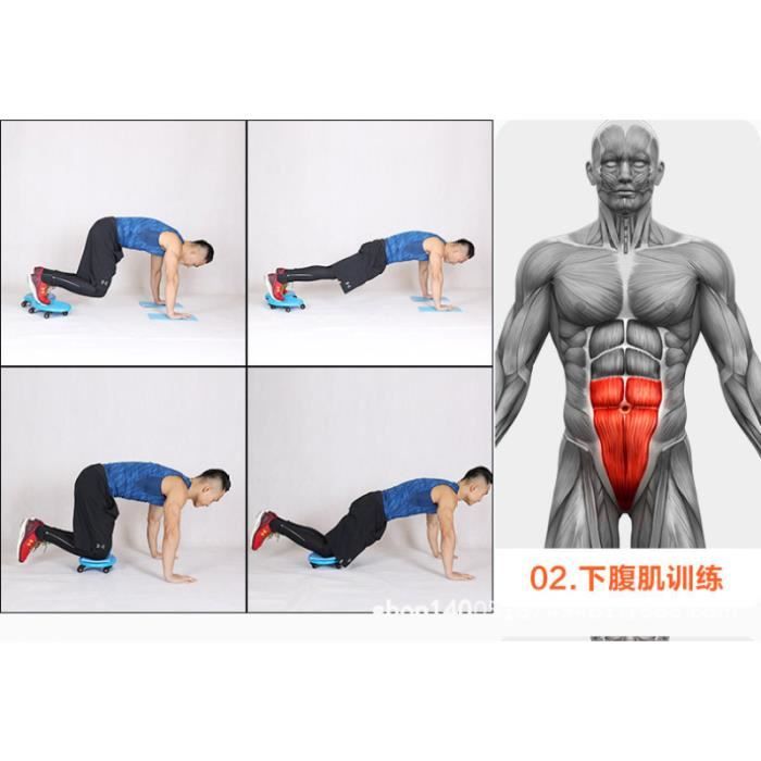 1PC disque abdominal à quatre roues ABS roue d'exercice entraîneur masculin pour mari APPAREIL ABDO - PLANCHE ABDO