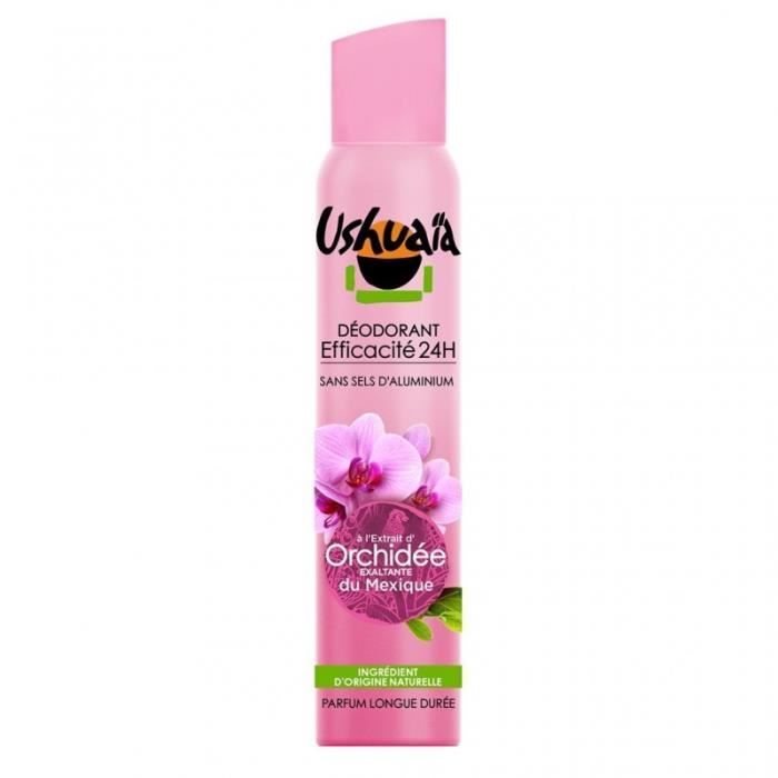 Ushuaïa Déodorant Efficacité 24h à l’Extrait d’Orchidée du Mexique 200ml (lot de 4)