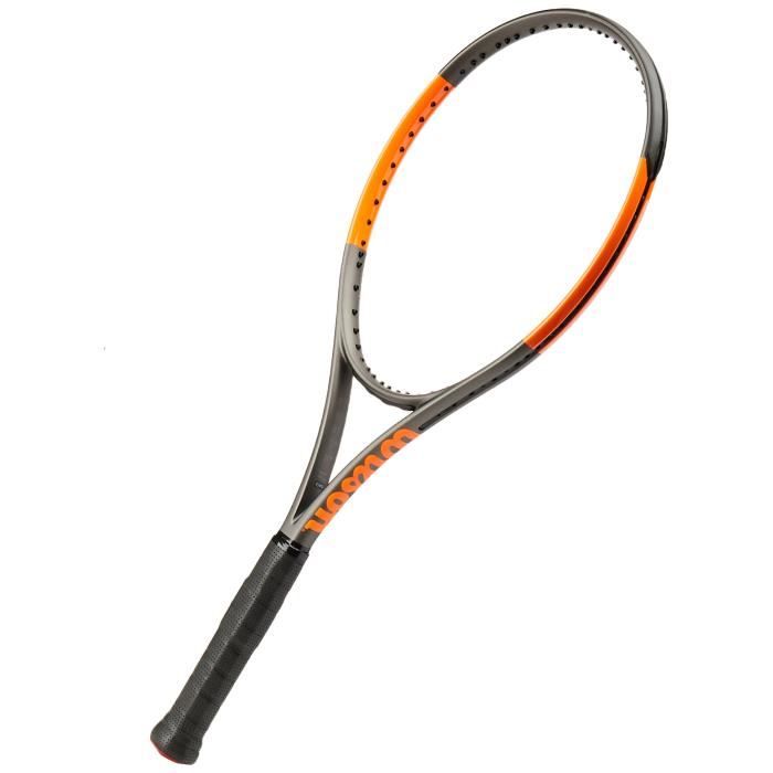 Wilson Burn 100 s CV TNS FRM W-O Raquette de Tennis Unisexe Adulte, Burn 100 S CV TNS FRM W-O, Noir-Orange (Frozen Smoke-Power Or