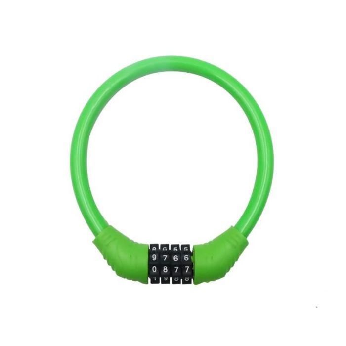 Antivol Câble à Code – 4 Chiffres, 1.4m, Pour Casque Moto Ou Vélo, Neuf