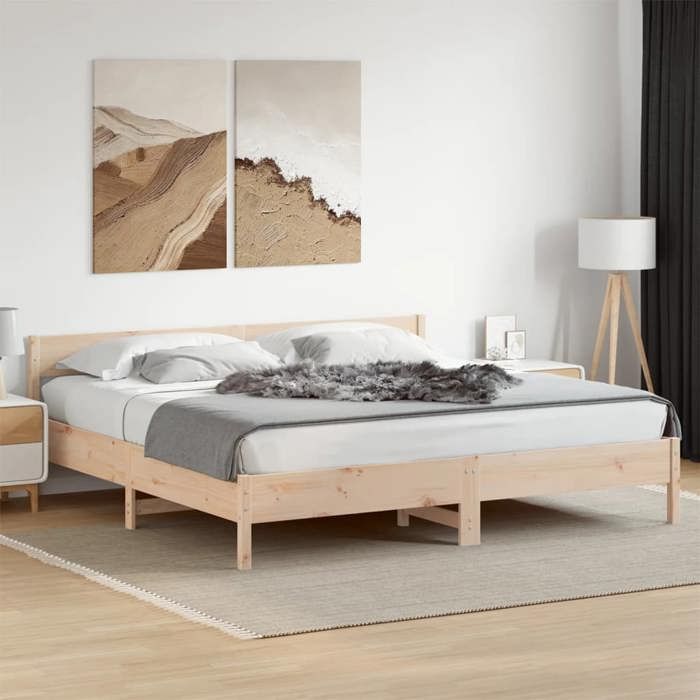 vidaXL Cadre de lit sans matelas 180x200 cm bois massif de pin 3216212