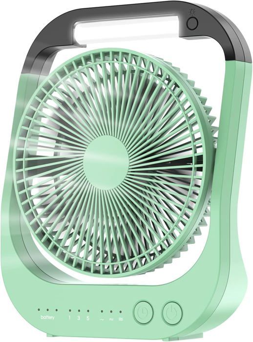 Ventilateur USB 10000 mAh Rechargeable Batterie Ventilateur 4 vitesses Ventilateur de Camping 8 Pivotant à 180°.[Z96]