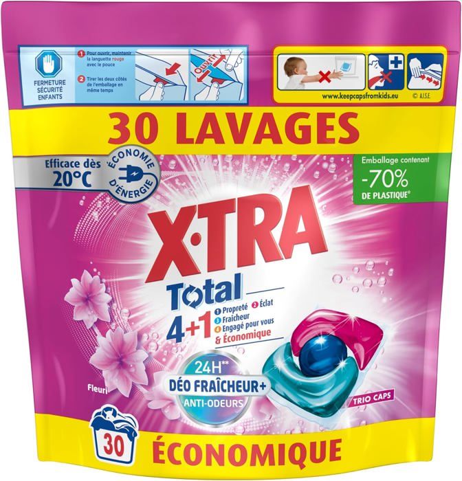 Total-Lessive Capsules- Trio-Caps-4+1-Propreté-Eclat-Fraîcheur-Engagé ...