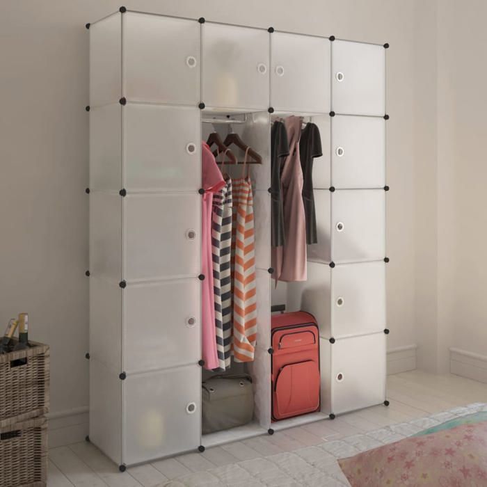 SALE 2025Placard de Chambre - Armoire modulaire 14 compartiments blanc 37 x 146 x 1805 cm1365 Kg 2484