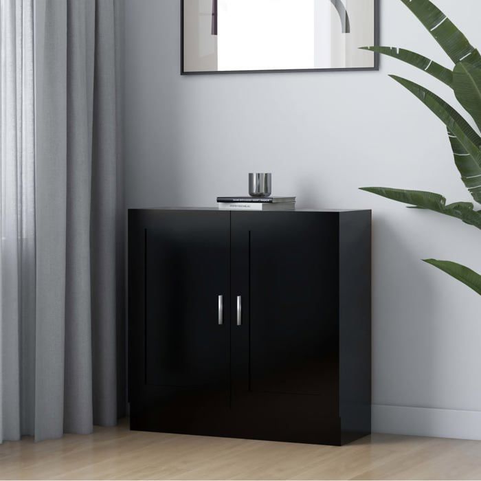 SALE 2025Bibliothèque Moderne - Colonne Étagère Noir 825x305x80 cm - bois dingénierie20 Kg 8772