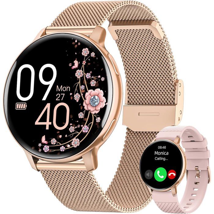 Montre Connectée Femme - ETHNICS ORIGINS - HASAKEI - Bluetooth 5.3 - IP68 - 120+ Modes Sport