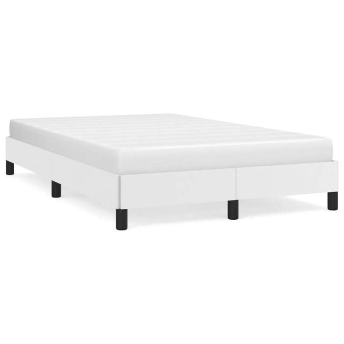 Lit Double Contemporain Cadre de lit sans matelas blanc 120x190 cm similicuir - 2 places SP13054BED72134157
