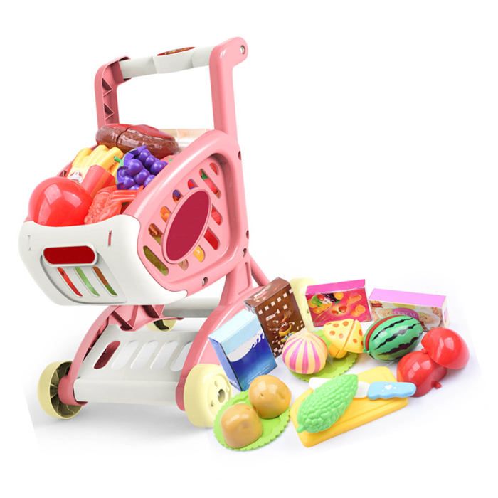 Shunfaji Mini Caddie Chariot de Supermarché Accessoires Cuisine Enfant, Coiffeuse à la Maison Ornements de Rangement pour Articles Divers de Bureau