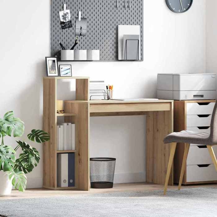 BONNIE®Table Pour Livres/fichiers - Bureau Chêne artisanal 100 x 40 x 90 cm - Bois dingénierie &FR990852