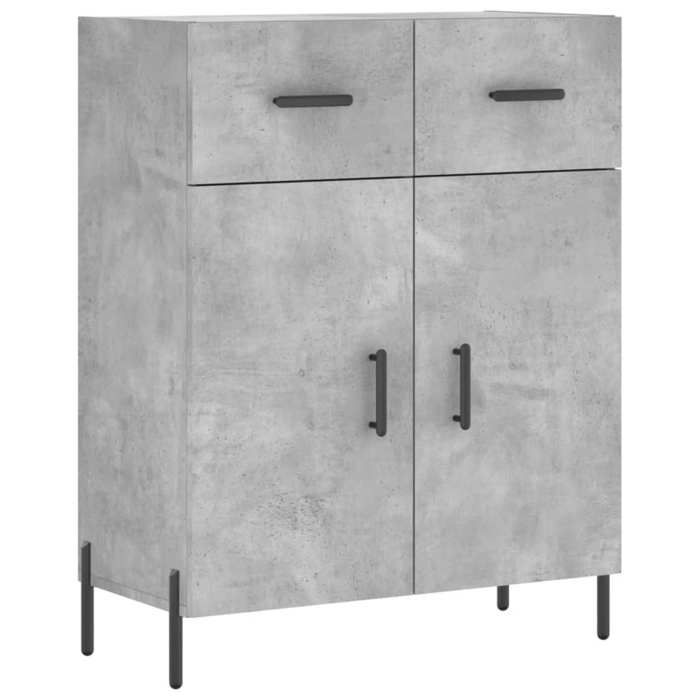 ESTINK® Buffet bas contemporain - Armoire Polyvalent - pour Cuisine/Salon - gris béton 69 5x34x90 cm - bois dingénierie @@1766