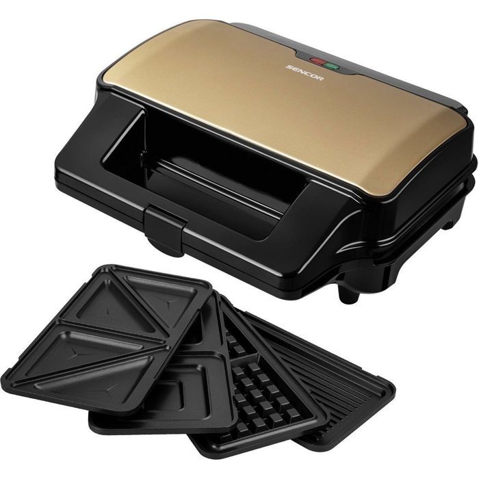 Sencor SSM 9977CH gaufrier et appareil à croque monsieur Champagne - vue 2