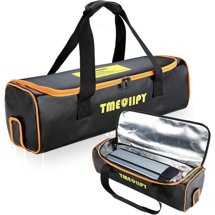 Sac Ignifuge Pour Batterie Vélo électrique – Résiste à 1000°C, étanche, Anti-explosion, Triple Couche, Pour PowerPack 750/625/500