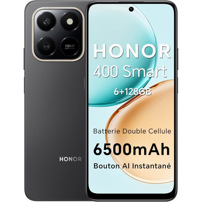 Smartphone HONOR 400 4G Dual SIM 6.77 128GB 108MP AI Noir Velvet