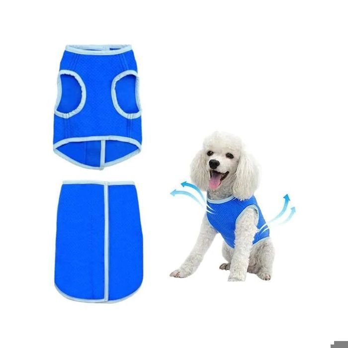 Gilet dété pour chien respirant réutilisable rafraîchissant en polyester imperméable pour tous les chiens (M)