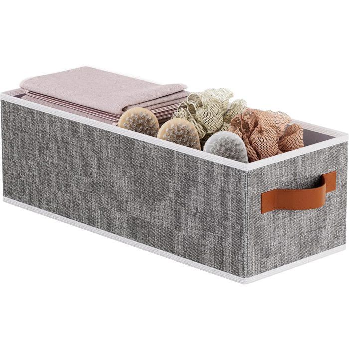 Organisateur de Tiroir avec Paniers - Rangement Sous-Vêtements Chaussettes Cravates Écharpes - Dimensions 38x15.5x13 cm - Lot Uni