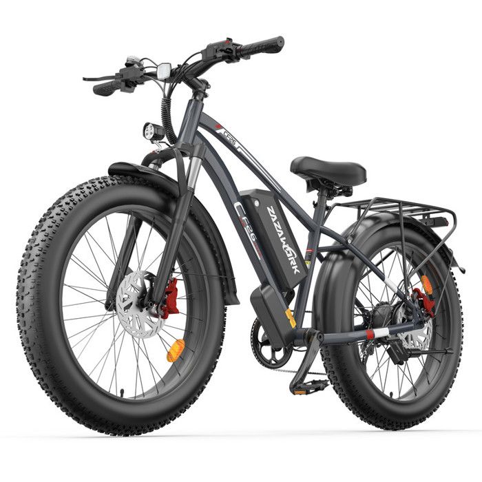 Vélo Électrique Adulte ZAZAWORK CF26 Moteur 1000W Batterie 48V20AH Pneus 26×4.0 Freins Hydrauliques Gris