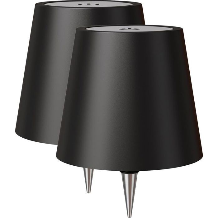 2Pcs Lampe bouteille sans fil lampes sans fil rechargeables contrôle tactile intensité variable en continu kit abat-jour