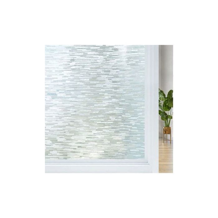 (45x200cm）Film Fenetre Anti Regard Opacifiant Vitre Réutilisable Opaque Vitrage a Motif Electrostatique Autollocant Anti UV pour