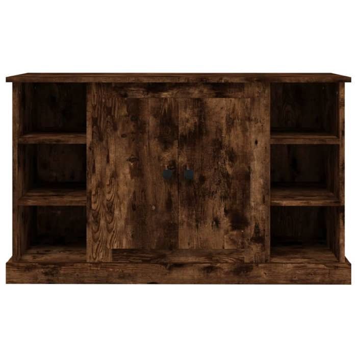 Commode intérieur - Brun - Buffet Armoire base - Chêne fumé 100x35 5x60 cm - Bois dingénierie LL1477