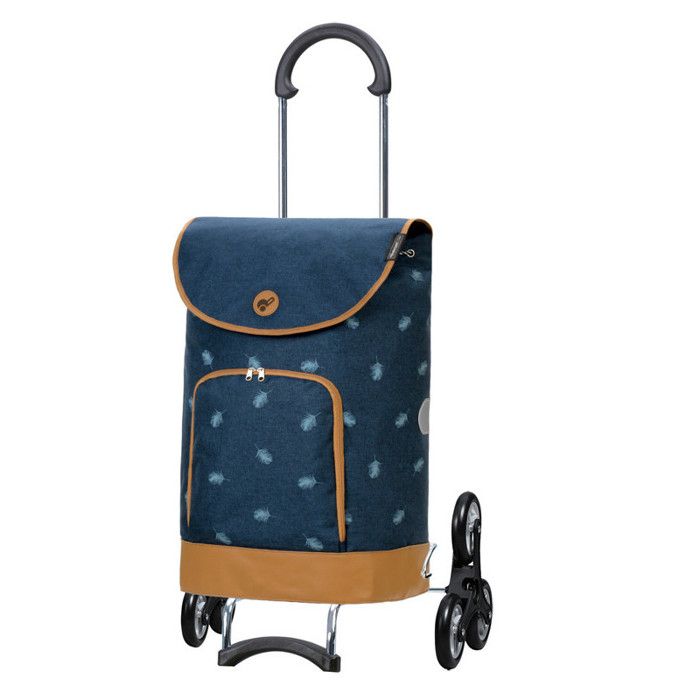 Chariot De Courses Bleu Clair Polyester 0 X 22 X 53 Cm TROLLY | Maisons