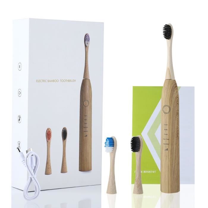 Brosse à Dents électrique Sonique - Pour Adultes Et Enfants, 2 Têtes, 5 Vitesses