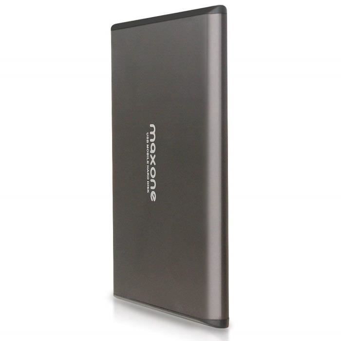 Disque Dur Externe Portable 2 To - USB 3.0, Aluminium Fin, Pour PC, Mac, TV, Console - Plug & Play - Sperric