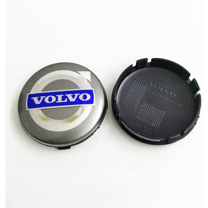 4 Pièces Voiture Cache-Moyeux pour Volvo S40 S60 S80L XC60 XC90, 60mm, Avec  Logo Capuchons de Centre Moyeu Autocollants Accessoires - Cdiscount Auto