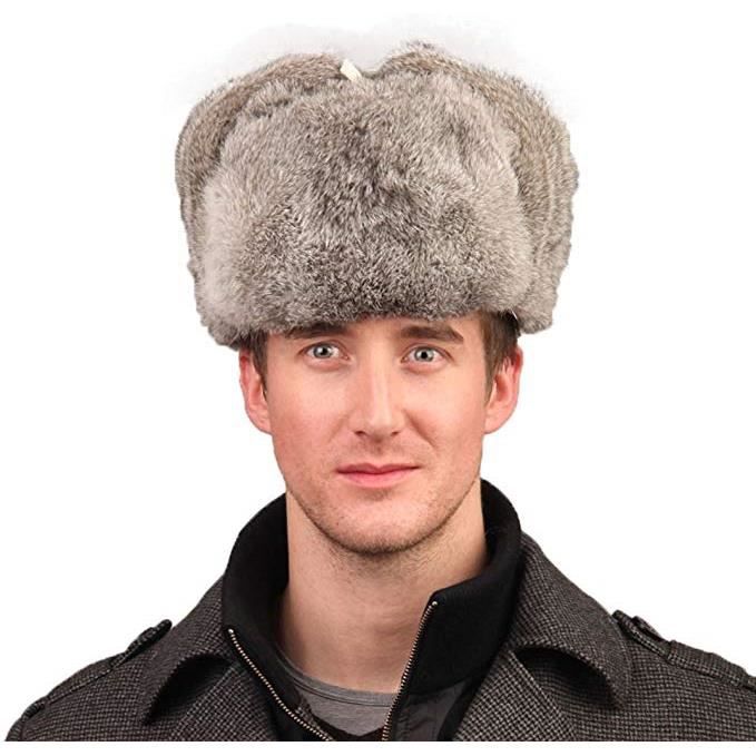 DEPAJA Chapka Homme Homme Hiver Véritable Bomber Chapeau Coupe  Cache-Oreilles Mâle Plat Gris/Noir Russe Chapeau Casquette,Jaune,59-60Cm :  : Mode