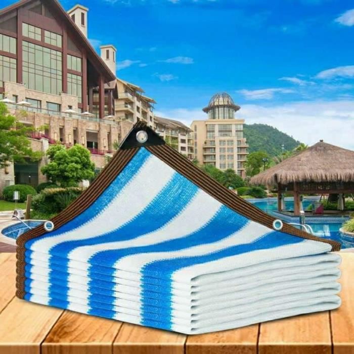 Voile D'ombrage Rectangulaire 60x380 Cm HDPE - 98% UV, Respirante, Anti-âge - Pour Terrasse, Jardin, Balcon
