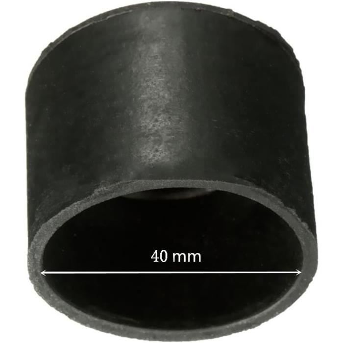 Lot De 10 Embouts De Pieds De Chaise Carrés En PVC Souple Noir 35 X 35