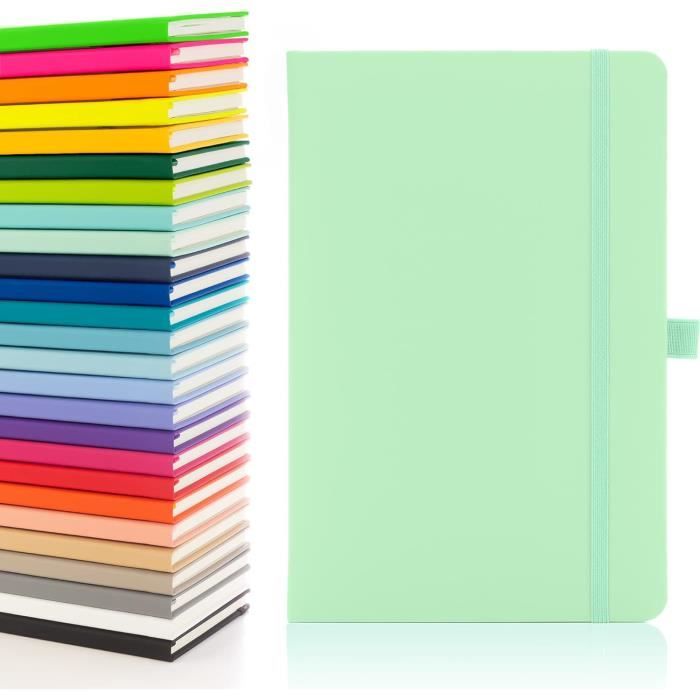 Carnet Notes London Éco A5 - Pages Lignées, Couverture Rigide Et Pochette Intégrée - Parfait Pour Bureau, études Ou Cadeau (Bleu)