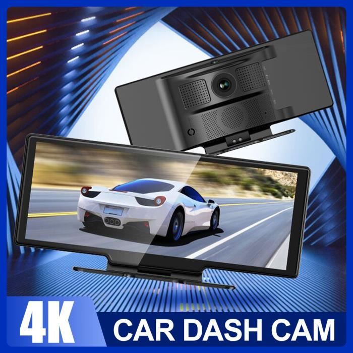 Dashcam 4K Avant/arrière + Intérieur - WiFi 5 GHz, GPS, Carte 64 Go Incluse - Vision Nocturne, Parking