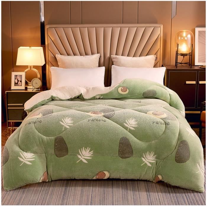 Épaissir Cachemire Courtepointe, Couette en Coton d'hiver, Chaud Cachemire d 'agneau Consolateur Couette Lit Chaud Et Doux d'hiver Couverture Épaissie en Cachemire d'agneau (Marron,200x230cm-5kg