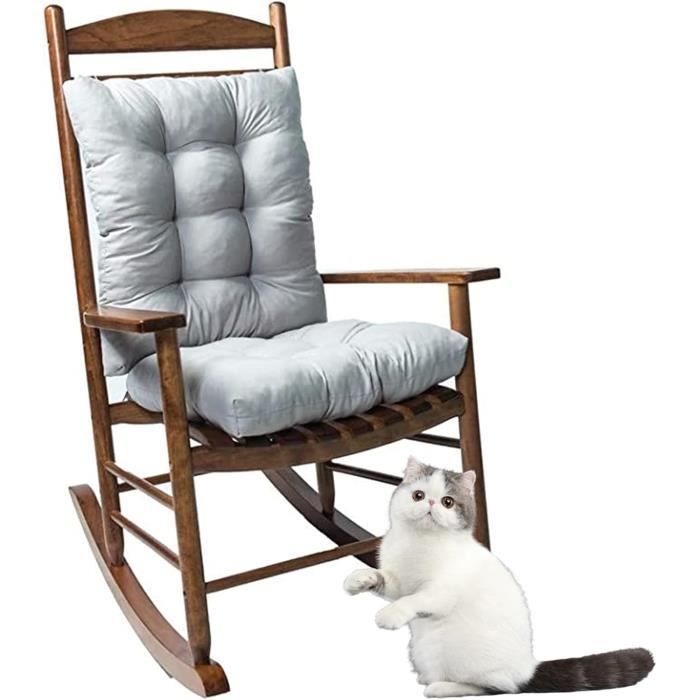 Coussin Chaise Longue Jardin Bascule 170x53x8 Cm - Coussin Dossier Haut Antidérapant Pour Relax - Noir/Gris/Rouge/Bleu Marine