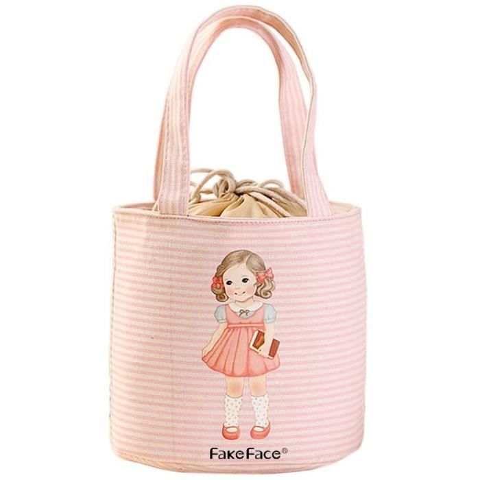 Enfant Bebe Sac De Repas Isotherme Glaciere Portable Style Rayures Fille Mignonne Bag Lunch Sacoche A Dejeuner Fraicheur Organisateu Rose Cdiscount Pret A Porter