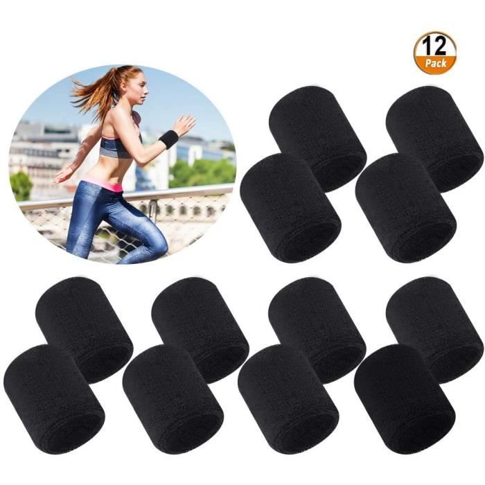 Demeuble® Sport Serre Poignets 12Pcs Bandeau de Transpiration Poignet  Bracelet Eponge Poignet Tennis pour Le Sport Tennis - Cdiscount Sport