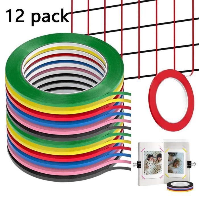 Graphic Tapes, 10 Rolls 3mm Colored Whiteboard Gridding Tape Grid Marking  Tapes Self-Adhesive Chart Tapes 